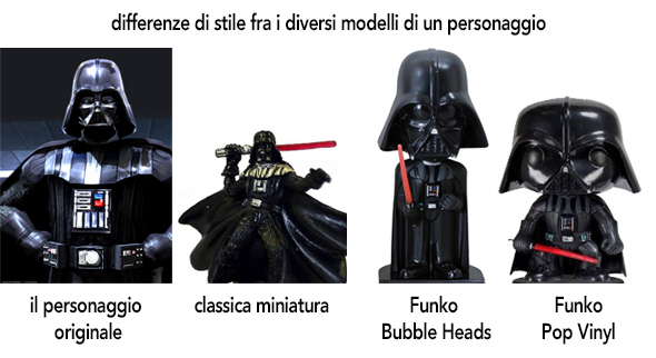 funko pop differenze di stile fra bubble heads e funko pop