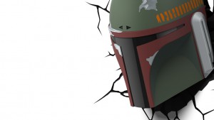 lampada a parete star wars boba fett