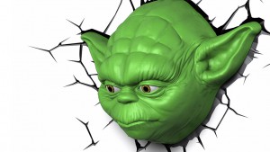 lampada a parete star wars yoda