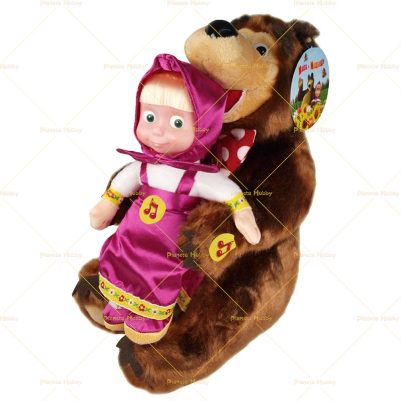 Coppia Masha e Orso peluche sonori