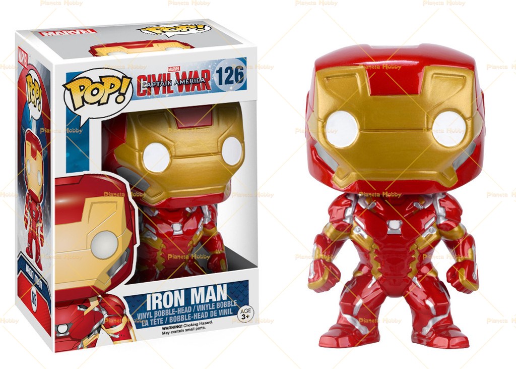 Funko Pop Iron Man Chasquido Funko Pop! Vinyl - Civil War Iron Man Bobble-Head