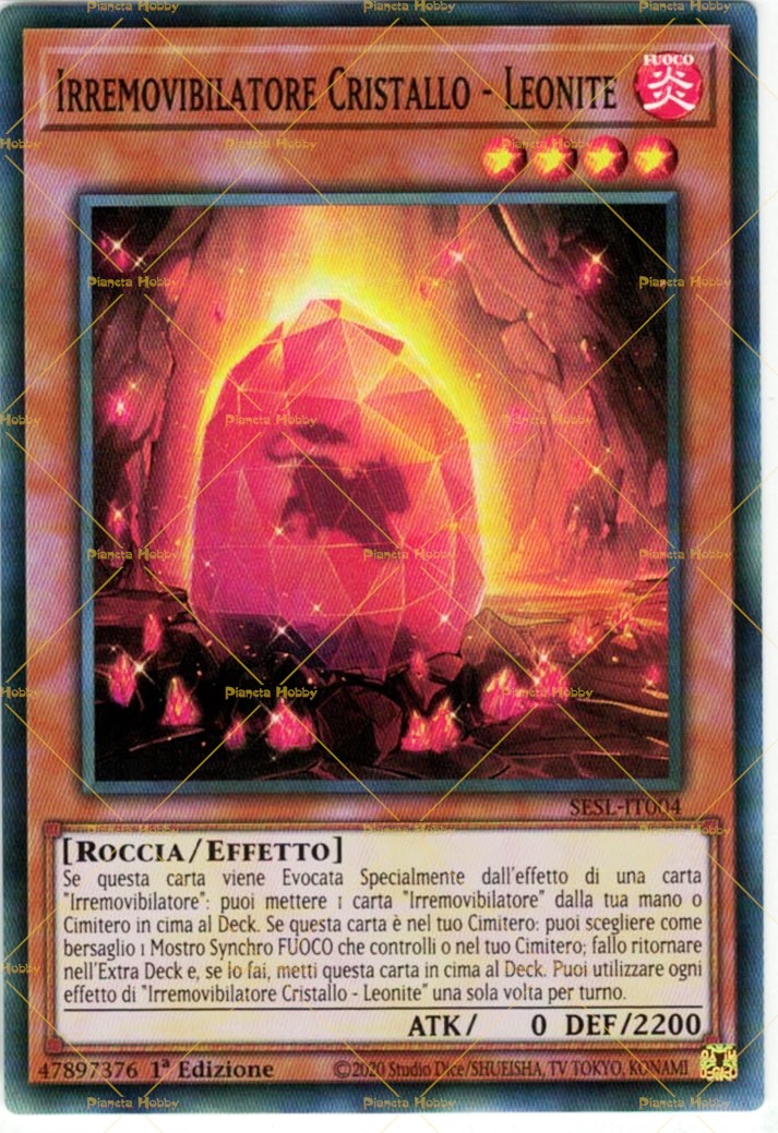 RAPACITE • Super R • SESL EN005 • Yugioh! Inglese IRREMOVIBILATORE CRISTALLO