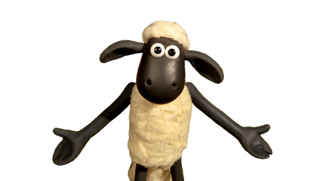 un peluche di shaun la pecora di shaun the sheep